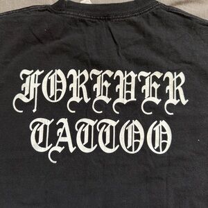 Black Vintage Tattoo Shop Merch T-Shirt Size M